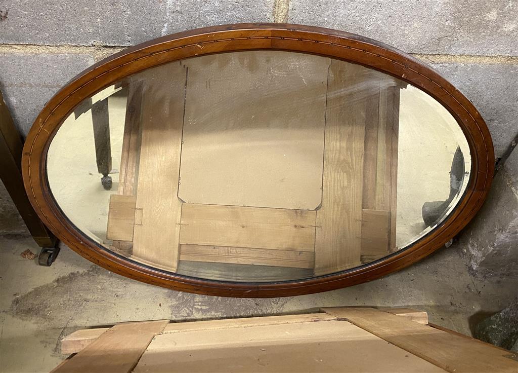 Five assorted wall mirrors, largest width 60cm, height 86cm